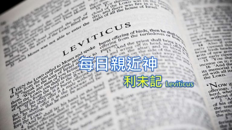 Read more about the article 每日親近神 2023/08/10 利未記 第4天